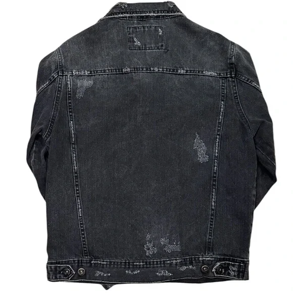 Zara Black Denim Jacket - Picture 3 of 5